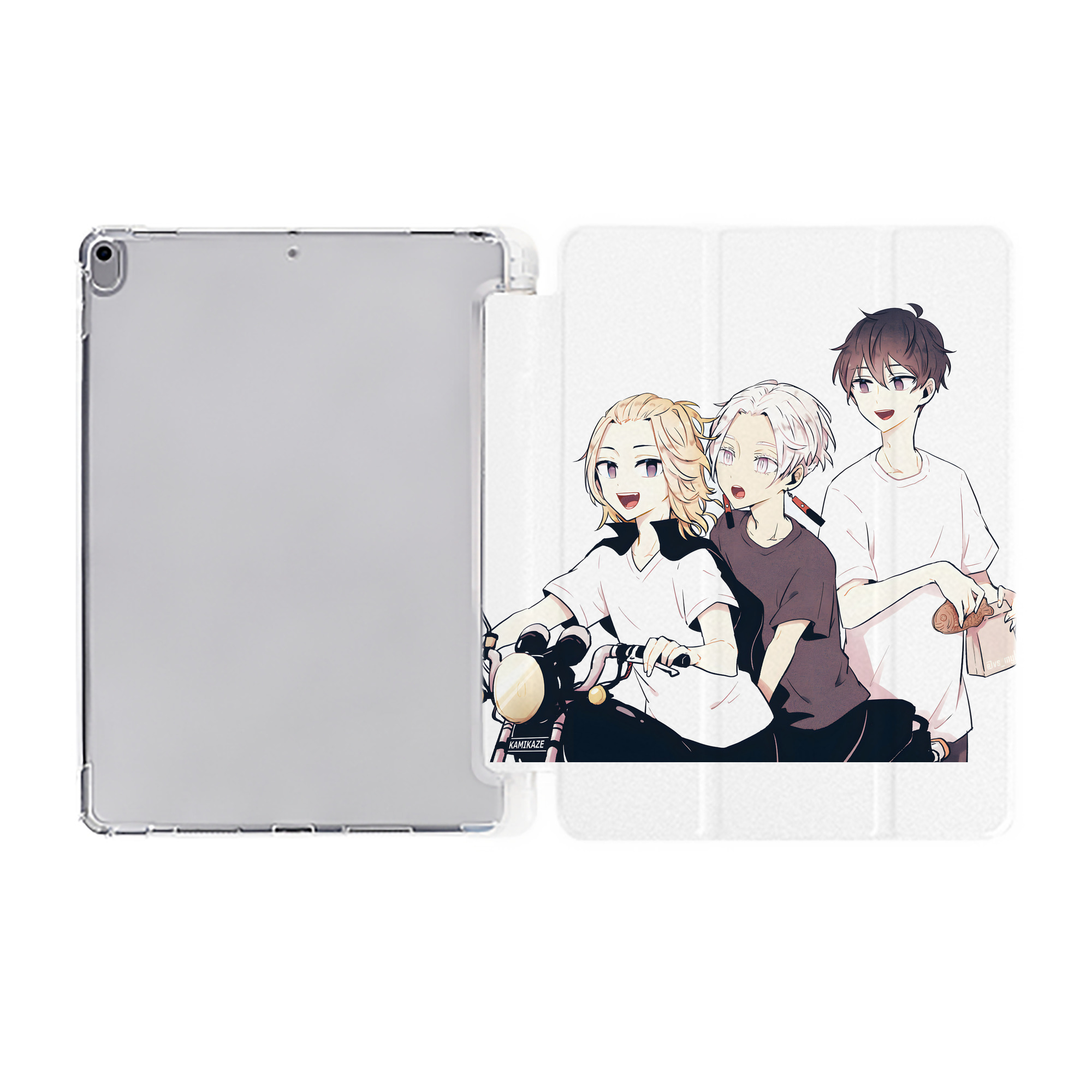 （画像用） 東京リベンジャーズ Tokyo Revengers IPad ケース ペン収納付き 三つ折りスタンド PUレザー×シリコン 対応機種9.5/10.5/10.9インチ